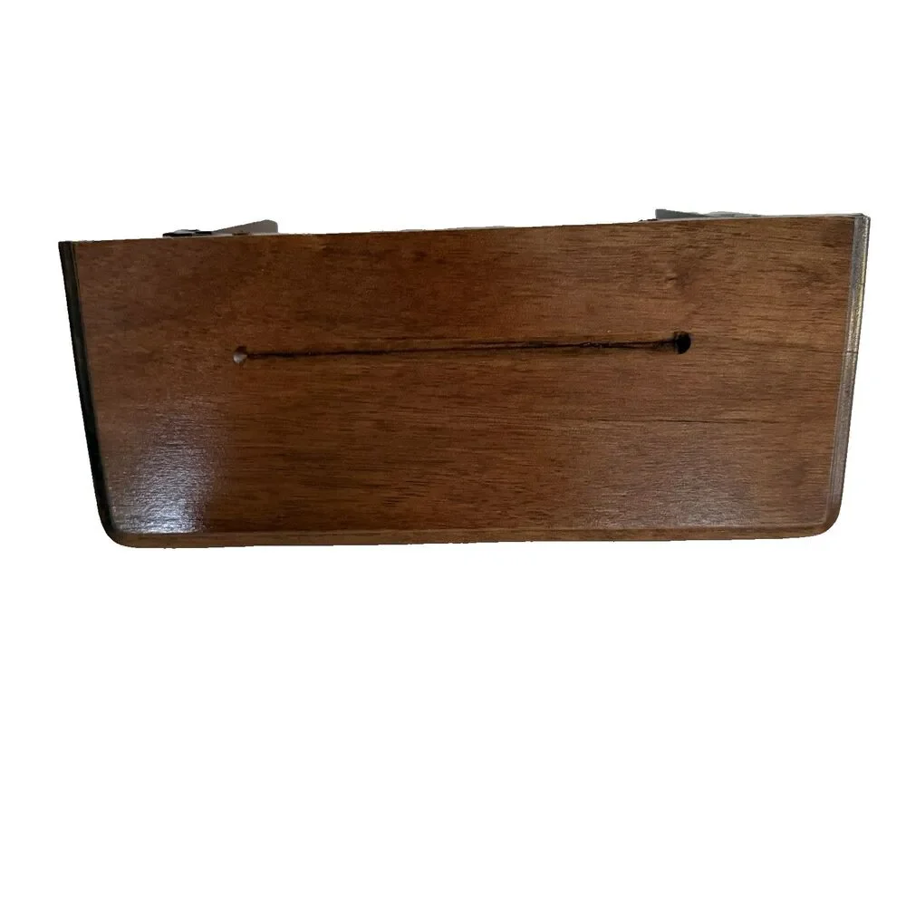 VTG Wood Accent Wall Shelf Curved Brace Plate Rest Groove Cottagecore MCM 12 in